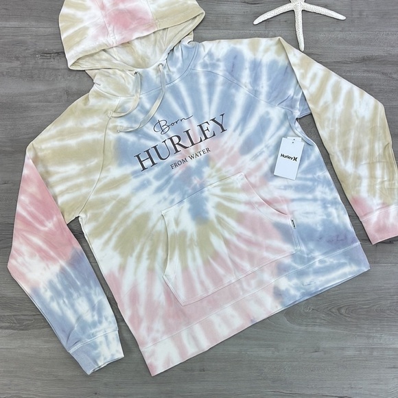 🔆HURLEY🔆 IVY TIE DYE EASY RAGLAN HOODIE - Picture 7 of 15